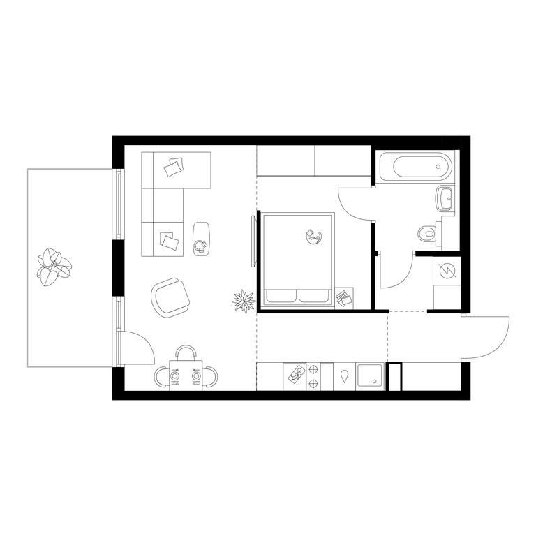 1-BD Apartment Sale, 37.5平方米 at Plehanova 11, Plekhanova Street, 13с6, Moscow, Russia #1 1-BD Apartment Sale, 37.5平方米 at Plehanova 11, Plekhanova Street, 13с6, Moscow, Russia #1