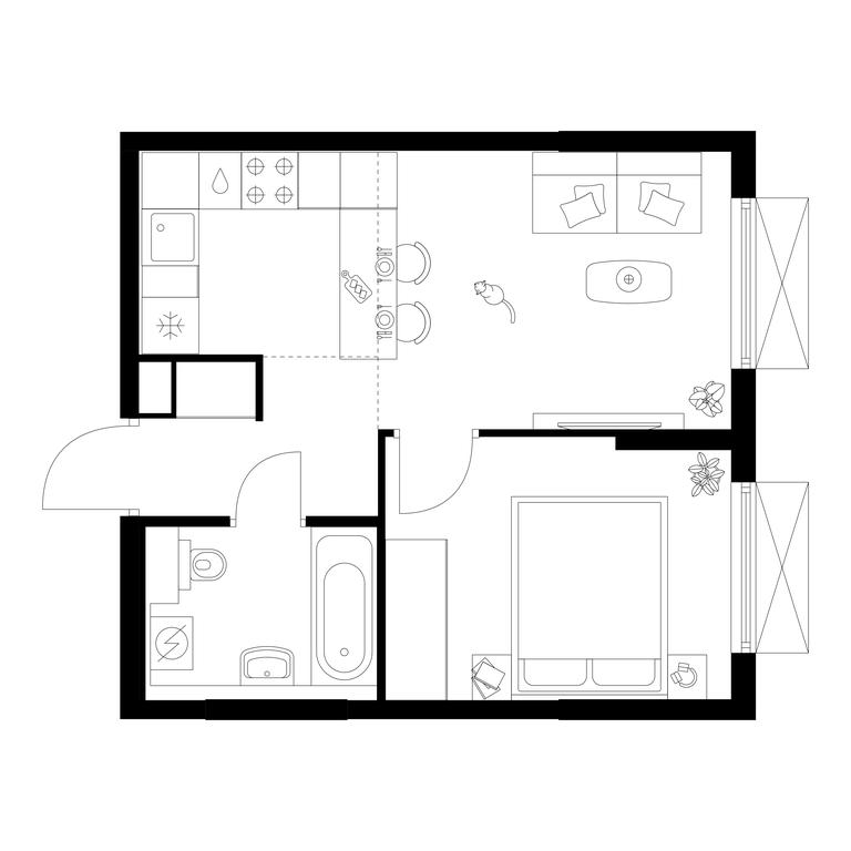 1-BD Apartment Sale, 33.8 sq. m. at Plehanova 11, Plekhanova Street, 13с6, Moscow, Russia #1 1-BD Apartment Sale, 33.8 sq. m. at Plehanova 11, Plekhanova Street, 13с6, Moscow, Russia #1