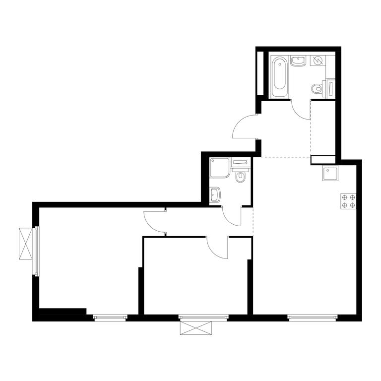 2-BD Apartment Sale, 66.7 sq. m. at Amurskiy Park, Амурская улица, 2с11, Москва, Россия #1 2-BD Apartment Sale, 66.7 sq. m. at Amurskiy Park, Амурская улица, 2с11, Москва, Россия #1