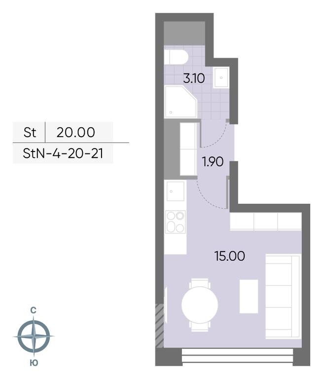 Apartment Sale, 20 sq. m. at Wave, Borisovskye Prudy Street, 1Б, Moscow, Russia #2 Apartment Sale, 20 sq. m. at Wave, Borisovskye Prudy Street, 1Б, Moscow, Russia #2