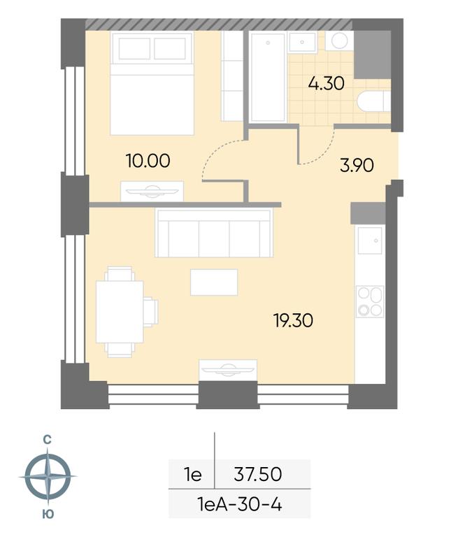 1-BD Apartment Sale, 37.5 sq. m. at Wave, Borisovskye Prudy Street, 1Б, Moscow, Russia #1 1-BD Apartment Sale, 37.5 sq. m. at Wave, Borisovskye Prudy Street, 1Б, Moscow, Russia #1