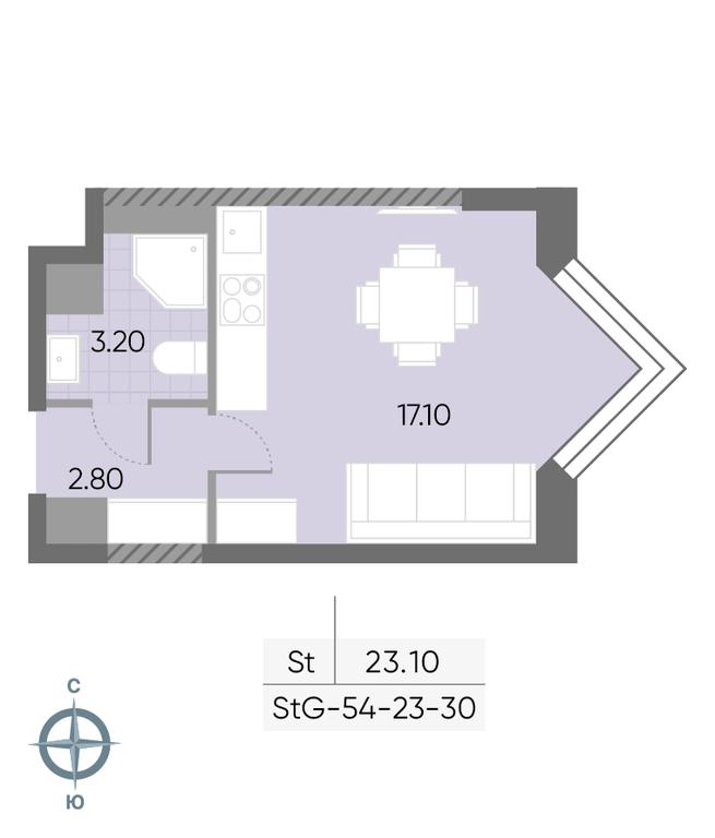Apartment Sale, 23.1 sq. m. at Wave, Borisovskye Prudy Street, 1Б, Moscow, Russia #2 Apartment Sale, 23.1 sq. m. at Wave, Borisovskye Prudy Street, 1Б, Moscow, Russia #2