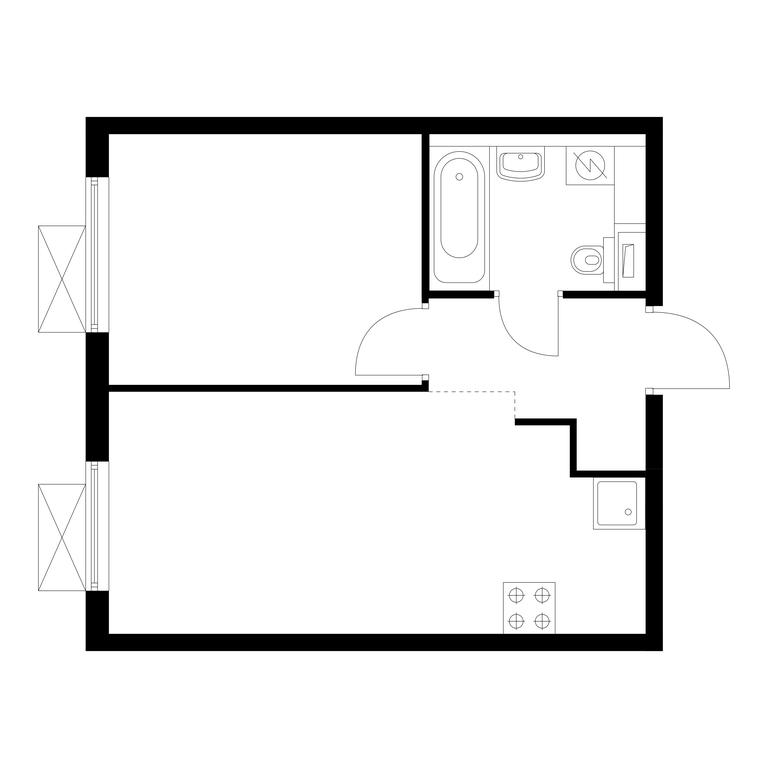 1-BD Apartment Sale, 34.3 sq. m. at Volzhskiy Park, 1st Grayvoronovsky Drive, 3с11, Moscow, Russia #1