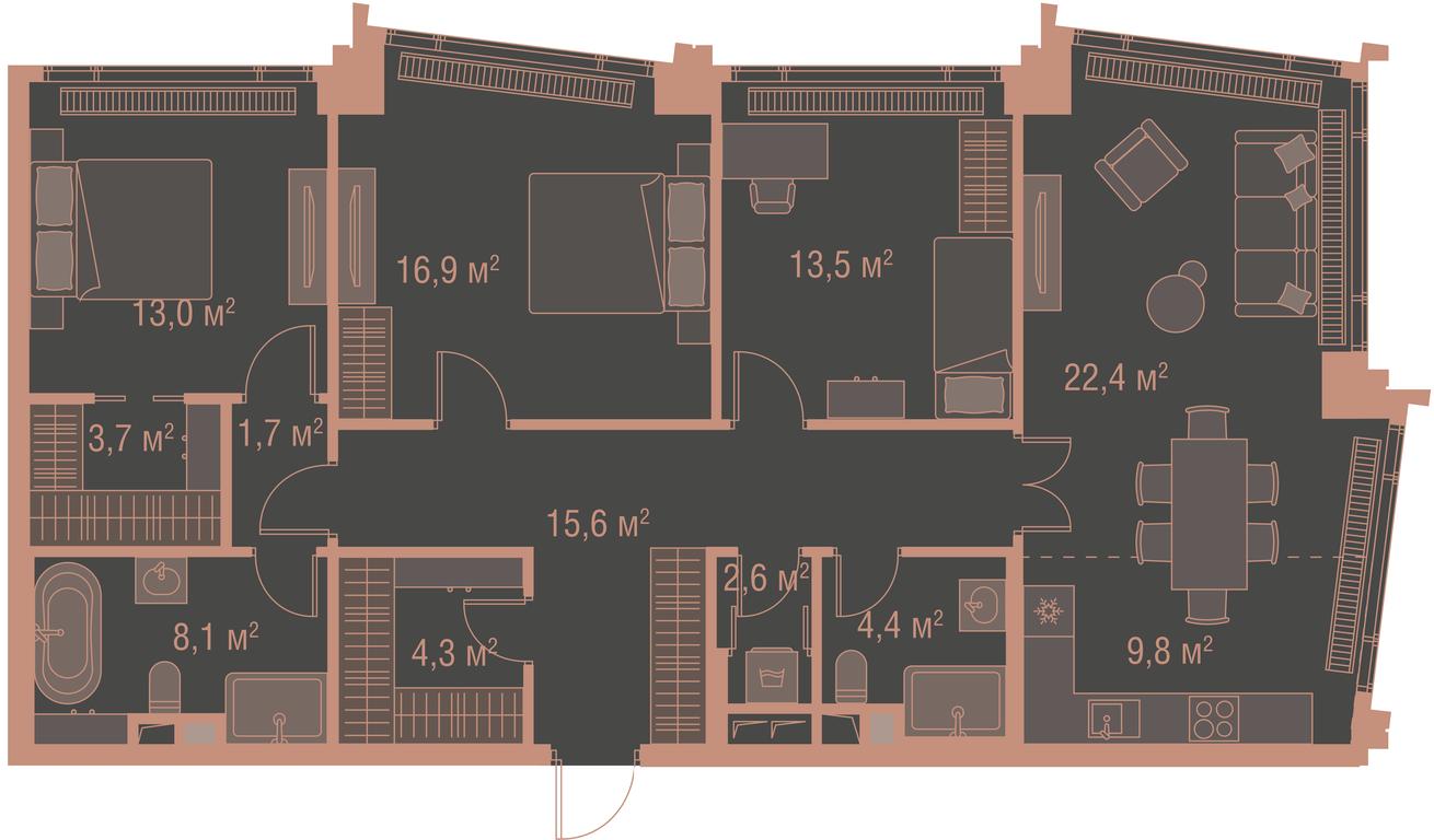 3-BD Apartment Sale, 120.4平方米 at High Life, Letnikovskaya Street, 11/10с1, Moscow, Russia #1 3-BD Apartment Sale, 120.4平方米 at High Life, Letnikovskaya Street, 11/10с1, Moscow, Russia #1