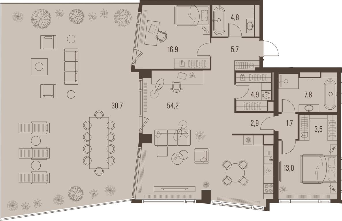 2-BD Apartment Sale, 148.1平方米 at High Life, Letnikovskaya Street, 11/10с1, Moscow, Russia #2 2-BD Apartment Sale, 148.1平方米 at High Life, Letnikovskaya Street, 11/10с1, Moscow, Russia #2