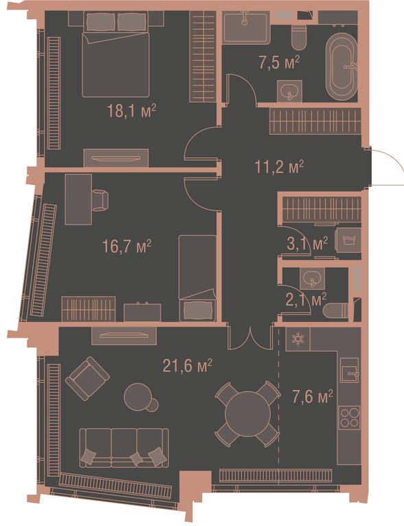2-BD Apartment Sale, 134.6平方米 at High Life, Letnikovskaya Street, 11/10с1, Moscow, Russia #1 2-BD Apartment Sale, 134.6平方米 at High Life, Letnikovskaya Street, 11/10с1, Moscow, Russia #1