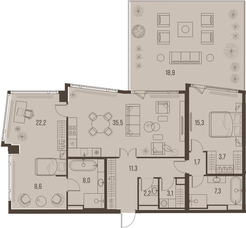 2-BD Apartment Sale, 134.6平方米 at High Life, Letnikovskaya Street, 11/10с1, Moscow, Russia #2 2-BD Apartment Sale, 134.6平方米 at High Life, Letnikovskaya Street, 11/10с1, Moscow, Russia #2