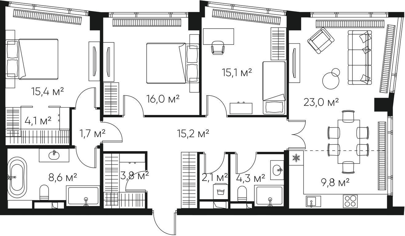 3-BD Apartment Sale, 120.1平方米 at High Life, Letnikovskaya Street, 11/10с1, Moscow, Russia #2 3-BD Apartment Sale, 120.1平方米 at High Life, Letnikovskaya Street, 11/10с1, Moscow, Russia #2