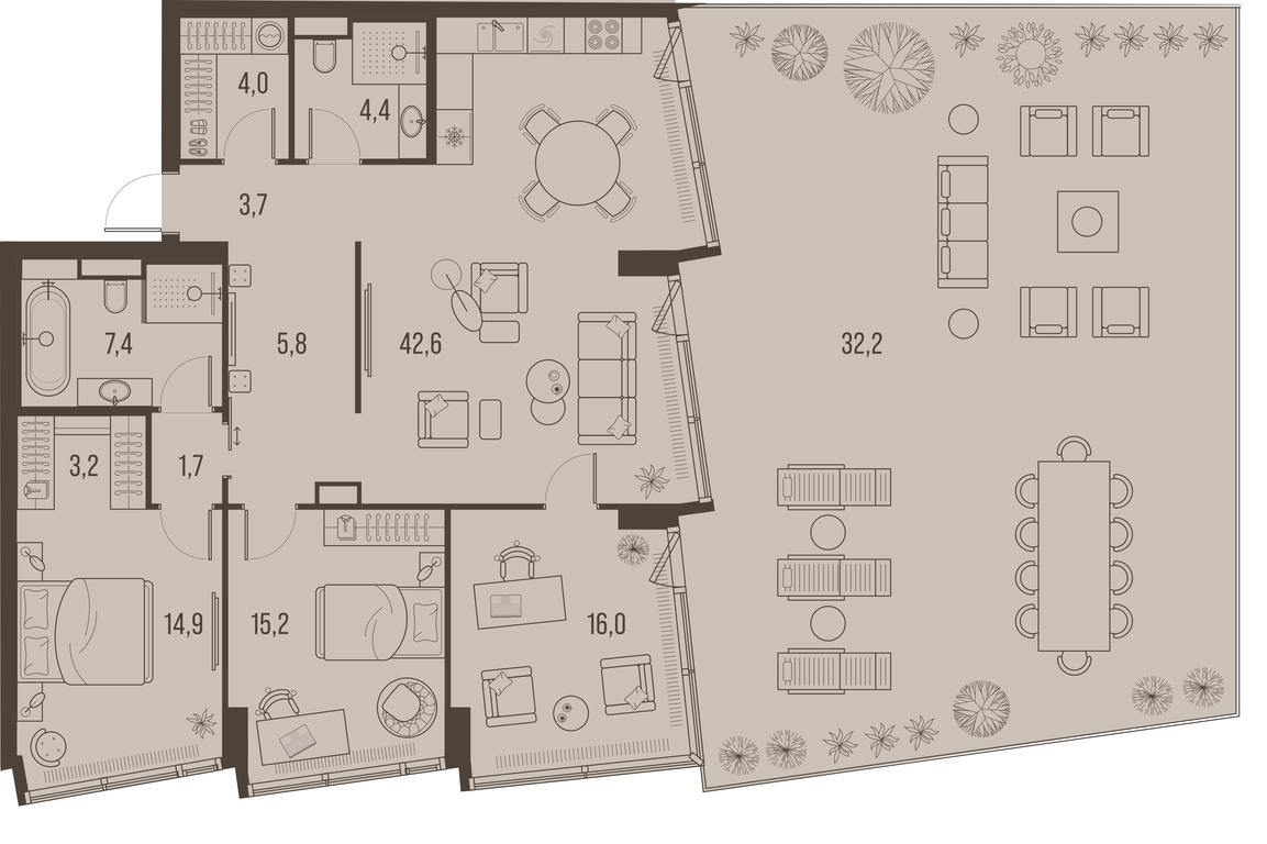 2-BD Apartment Sale, 152.2 sq. m. at High Life, Letnikovskaya Street, 11/10с1, Moscow, Russia #2 2-BD Apartment Sale, 152.2 sq. m. at High Life, Letnikovskaya Street, 11/10с1, Moscow, Russia #2