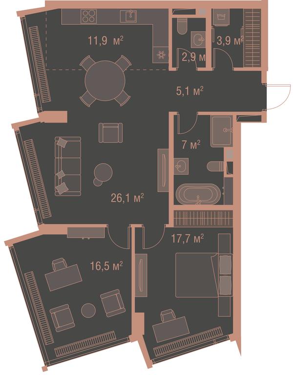 2-BD Apartment Sale, 119.7平方米 at High Life, Letnikovskaya Street, 11/10с1, Moscow, Russia #1 2-BD Apartment Sale, 119.7平方米 at High Life, Letnikovskaya Street, 11/10с1, Moscow, Russia #1