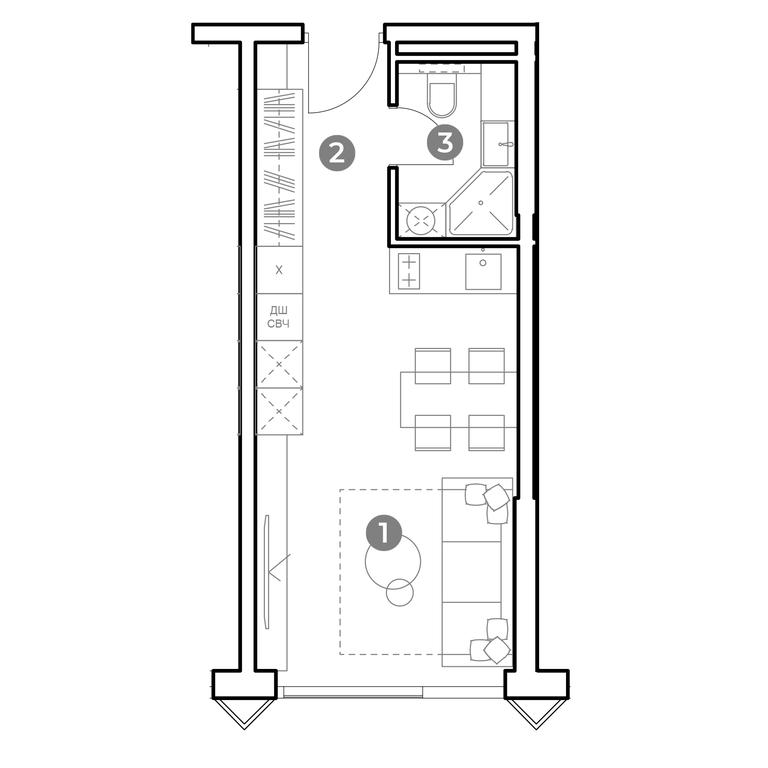 Apartment Sale, 27 sq. m. at Nametkin Tower, Namyotkina Street, 10А, Moscow, Russia #1