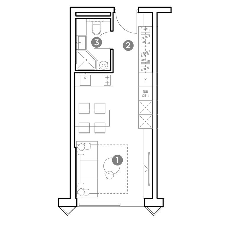 Apartment Sale, 26.8平方米 at Nametkin Tower, Namyotkina Street, 10А, Moscow, Russia #2 Apartment Sale, 26.8平方米 at Nametkin Tower, Namyotkina Street, 10А, Moscow, Russia #2