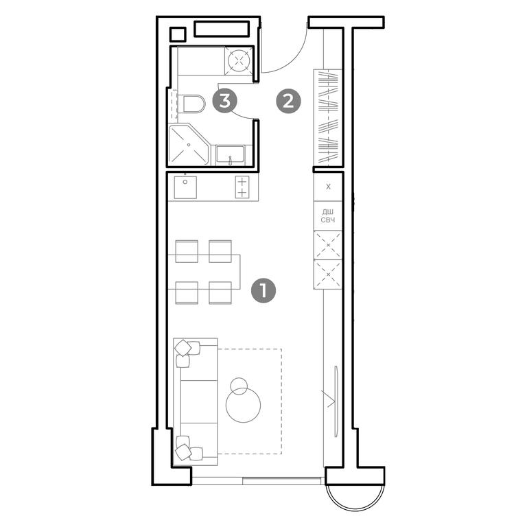 Apartment Sale, 31.2平方米 at Nametkin Tower, Namyotkina Street, 10А, Moscow, Russia #1 Apartment Sale, 31.2平方米 at Nametkin Tower, Namyotkina Street, 10А, Moscow, Russia #1