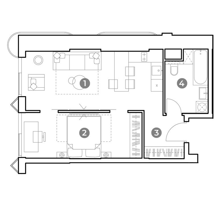 1-BD Apartment Sale, 45.6平方米 at Nametkin Tower, Namyotkina Street, 10А, Moscow, Russia #2 1-BD Apartment Sale, 45.6平方米 at Nametkin Tower, Namyotkina Street, 10А, Moscow, Russia #2