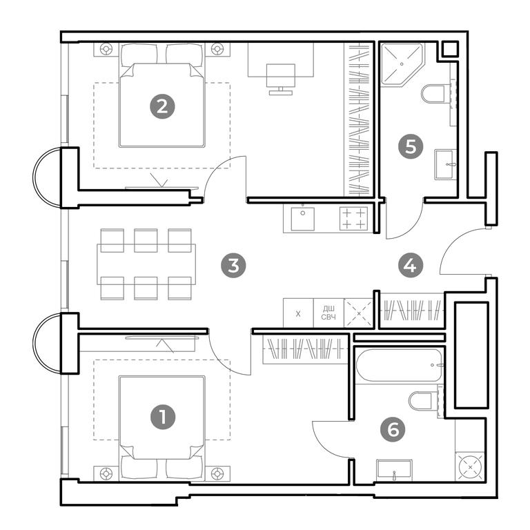 1-BD Apartment Sale, 65.2 sq. m. at Nametkin Tower, Namyotkina Street, 10А, Moscow, Russia #1 1-BD Apartment Sale, 65.2 sq. m. at Nametkin Tower, Namyotkina Street, 10А, Moscow, Russia #1