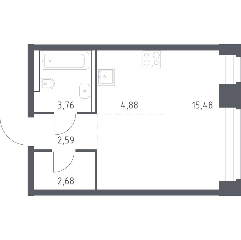 Apartment Sale, 29.39平方米 at Nova, Bratyev Fonchenko Street, вл21, Moscow, Russia #1 Apartment Sale, 29.39平方米 at Nova, Bratyev Fonchenko Street, вл21, Moscow, Russia #1