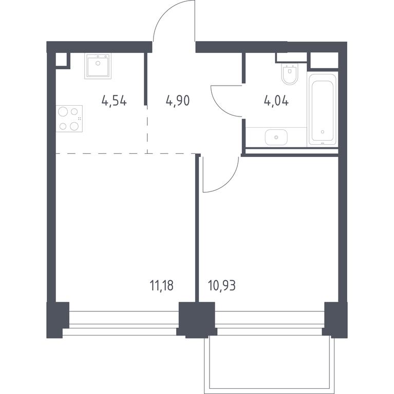 Apartment Sale, 35.59平方米 at Nova, Bratyev Fonchenko Street, вл21, Moscow, Russia #1 Apartment Sale, 35.59平方米 at Nova, Bratyev Fonchenko Street, вл21, Moscow, Russia #1