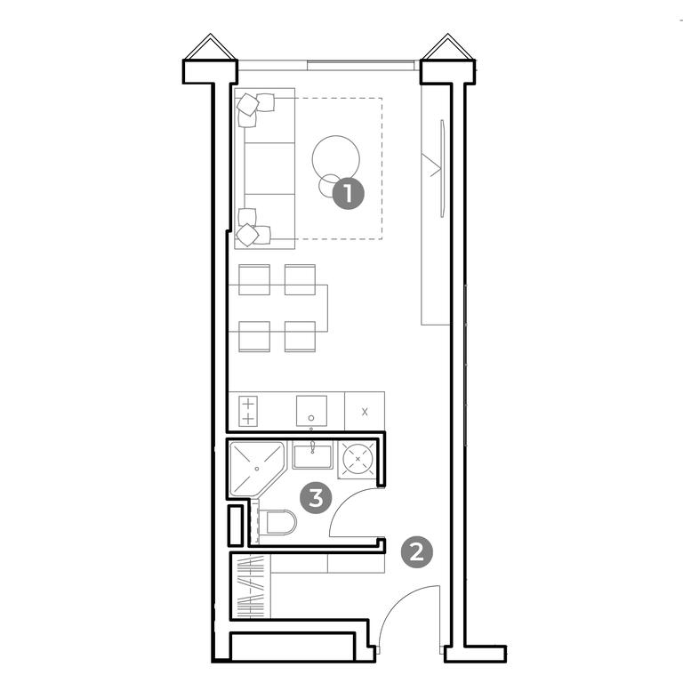 Apartment Sale, 27.1 sq. m. at Nametkin Tower, Namyotkina Street, 10А, Moscow, Russia #1