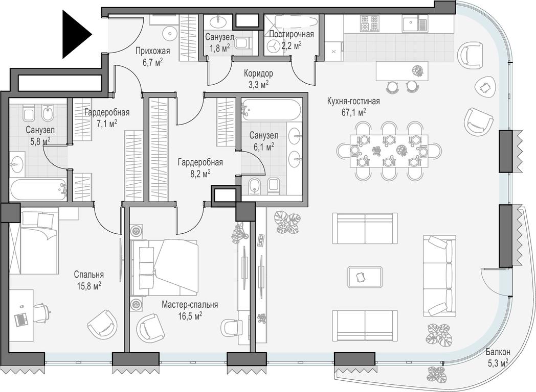 2-BD Apartment Sale, 141.2 sq. m. at Lavrushinskiy, Lavrushinsky Lane, 11к1, Moscow, Russia #1 2-BD Apartment Sale, 141.2 sq. m. at Lavrushinskiy, Lavrushinsky Lane, 11к1, Moscow, Russia #1