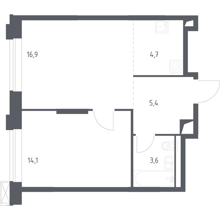 Apartment Sale, 44.92 sq. m. at Vereiskaya 41, Vereyskaya Street, 41, Moscow, Russia #1 Apartment Sale, 44.92 sq. m. at Vereiskaya 41, Vereyskaya Street, 41, Moscow, Russia #1