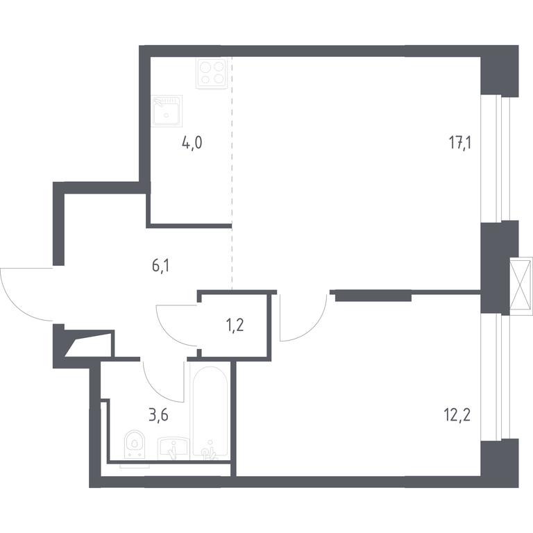 1-BD Apartment Sale, 98.49 sq. m. at Vereiskaya 41, Vereyskaya Street, 41, Moscow, Russia #1 1-BD Apartment Sale, 98.49 sq. m. at Vereiskaya 41, Vereyskaya Street, 41, Moscow, Russia #1