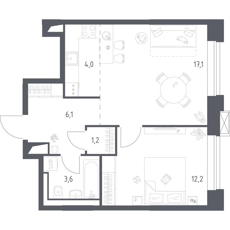 1-BD Apartment Sale, 98.49 sq. m. at Vereiskaya 41, Vereyskaya Street, 41, Moscow, Russia #2 1-BD Apartment Sale, 98.49 sq. m. at Vereiskaya 41, Vereyskaya Street, 41, Moscow, Russia #2