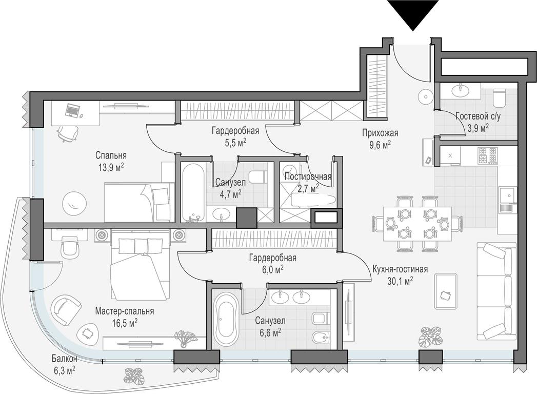 1-BD Apartment Sale, 101.6 sq. m. at Lavrushinskiy, Lavrushinsky Lane, 11к1, Moscow, Russia #1 1-BD Apartment Sale, 101.6 sq. m. at Lavrushinskiy, Lavrushinsky Lane, 11к1, Moscow, Russia #1