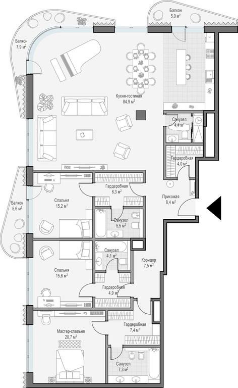 2-BD Apartment Sale, 171.2 sq. m. at Lavrushinskiy, Lavrushinsky Lane, 11к1, Moscow, Russia #1 2-BD Apartment Sale, 171.2 sq. m. at Lavrushinskiy, Lavrushinsky Lane, 11к1, Moscow, Russia #1