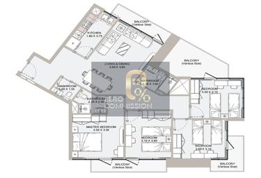 4-BD Apartment Sale, 1,000 sq. ft. at Vista Phase 3 By Reportage, Vista 3, Al Reem Island, Abu Dhabi, UAE #4