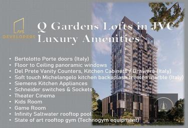 3-BD Apartment Sale, 1,000 sq. ft. at Q Gardens Lofts By AYS Property Development, Q Gardens Lofts, Jumeirah Village Circle, Dubai, UAE #2 3-BD Apartment Sale, 1,000 sq. ft. at Q Gardens Lofts By AYS Property Development, Q Gardens Lofts, Jumeirah Village Circle, Dubai, UAE #2