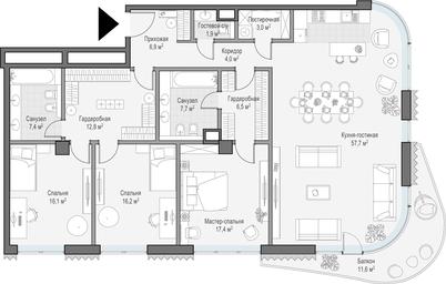 2-BD Apartment Sale, 161平方米 at Lavrushinskiy, Lavrushinsky Lane, 11к1, Moscow, Russia #2