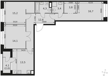 Продажа 3-комн. квартиры, 85,6 м² в ЖК «Скай Гарден (Sky Garden)», Строительный проезд, 9с6, Москва, Россия #3 Продажа 3-комн. квартиры, 85,6 м² в ЖК «Скай Гарден (Sky Garden)», Строительный проезд, 9с6, Москва, Россия #3