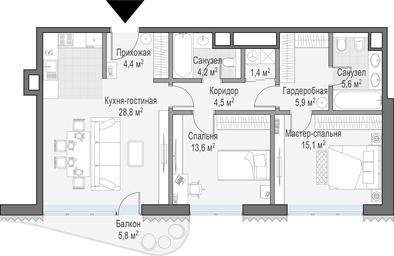 1-BD Apartment Sale, 86.1 sq. m. at Lavrushinskiy, Lavrushinsky Lane, 11к1, Moscow, Russia #2