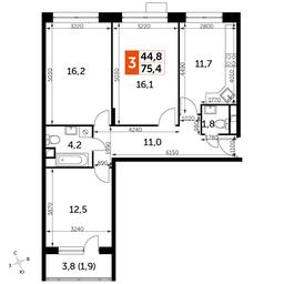 3-BD Apartment Sale, 75.3 sq. m. at Datskiy Kvartal, Datskiy Kvartal Residential Complex, posyolok Nagornoye, Mytishi Urban District, Moscow Region, Russia #2 3-BD Apartment Sale, 75.3 sq. m. at Datskiy Kvartal, Datskiy Kvartal Residential Complex, posyolok Nagornoye, Mytishi Urban District, Moscow Region, Russia #2