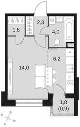 Apartment Sale, 29.2平方米 at Datskiy Kvartal, Datskiy Kvartal Residential Complex, posyolok Nagornoye, Mytishi Urban District, Moscow Region, Russia #3 Apartment Sale, 29.2平方米 at Datskiy Kvartal, Datskiy Kvartal Residential Complex, posyolok Nagornoye, Mytishi Urban District, Moscow Region, Russia #3