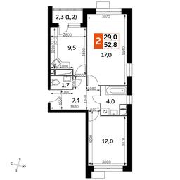 Продажа 2-комн. квартиры, 52,7 м² в ЖК «Датский квартал», жилой комплекс Датский квартал, посёлок Нагорное, городской округ Мытищи, Московская область, Россия #2 Продажа 2-комн. квартиры, 52,7 м² в ЖК «Датский квартал», жилой комплекс Датский квартал, посёлок Нагорное, городской округ Мытищи, Московская область, Россия #2