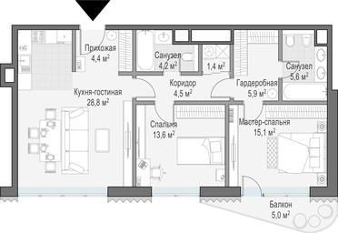 2-BD Apartment Sale, 85.6 sq. m. at Lavrushinskiy, Lavrushinsky Lane, 11к1, Moscow, Russia #2