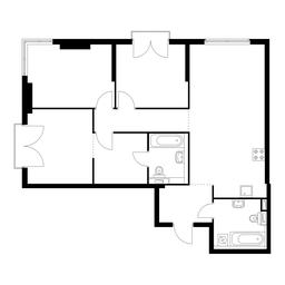 3-BD Apartment Sale, 88.7 sq. m. at Holland Park, Volokolamskoye Highway, 71/13к1, Moscow, Russia #2