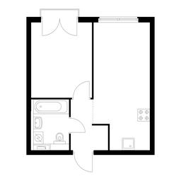 1-BD Apartment Sale, 35.2平方米 at Holland Park, Volokolamskoye Highway, 71/13к1, Moscow, Russia #2