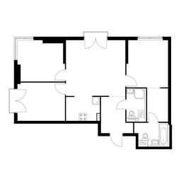3-BD Apartment Sale, 76.1 sq. m. at Holland Park, Volokolamskoye Highway, 71/13к1, Moscow, Russia #2