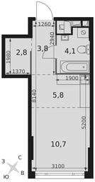 Apartment Sale, 27.2 sq. m. at Rotterdam, Varshavskoye Highway, 37Ак1с2, Moscow, Russia #4