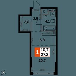 Apartment Sale, 27.2 sq. m. at Rotterdam, Varshavskoye Highway, 37Ак1с2, Moscow, Russia #2 Apartment Sale, 27.2 sq. m. at Rotterdam, Varshavskoye Highway, 37Ак1с2, Moscow, Russia #2