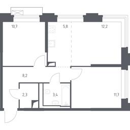 3-BD Apartment Sale, 125.55 sq. m. at Vereiskaya 41, Vereyskaya Street, 41, Moscow, Russia #2