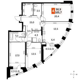 4-BD Apartment Sale, 104.8平方米 at Sydney City, Shenogina Street, 2, Moscow, Russia #2 4-BD Apartment Sale, 104.8平方米 at Sydney City, Shenogina Street, 2, Moscow, Russia #2