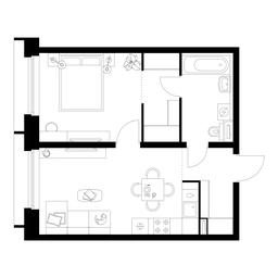 1-BD Apartment Sale, 43.69 sq. m. at Businovskiy Park, Izhorskaya Street, 6с5, Moscow, Russia #4