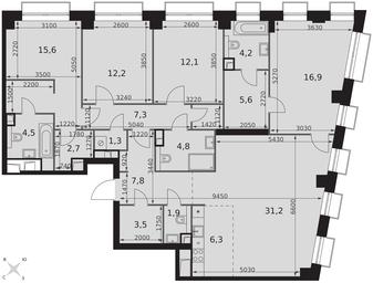 5-BD Apartment Sale, 137.9 sq. m. at Sydney City, Shenogina Street, 2, Moscow, Russia #4