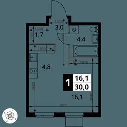 Apartment Sale, 30 sq. m. at 1 Izmajlovskij, Montazhnaya Street, 8с13, Moscow, Russia #4
