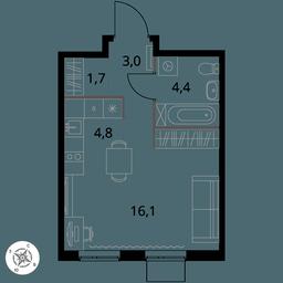 Apartment Sale, 30 sq. m. at 1 Izmajlovskij, Montazhnaya Street, 8с13, Moscow, Russia #3 Apartment Sale, 30 sq. m. at 1 Izmajlovskij, Montazhnaya Street, 8с13, Moscow, Russia #3