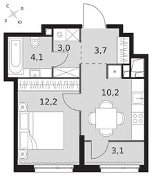 1-BD Apartment Sale, 36.3 sq. m. at Sydney City, Shenogina Street, 2, Moscow, Russia #3 1-BD Apartment Sale, 36.3 sq. m. at Sydney City, Shenogina Street, 2, Moscow, Russia #3