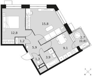 2-BD Apartment Sale, 52.1 sq. m. at Datskiy Kvartal, Datskiy Kvartal Residential Complex, posyolok Nagornoye, Mytishi Urban District, Moscow Region, Russia #3 2-BD Apartment Sale, 52.1 sq. m. at Datskiy Kvartal, Datskiy Kvartal Residential Complex, posyolok Nagornoye, Mytishi Urban District, Moscow Region, Russia #3